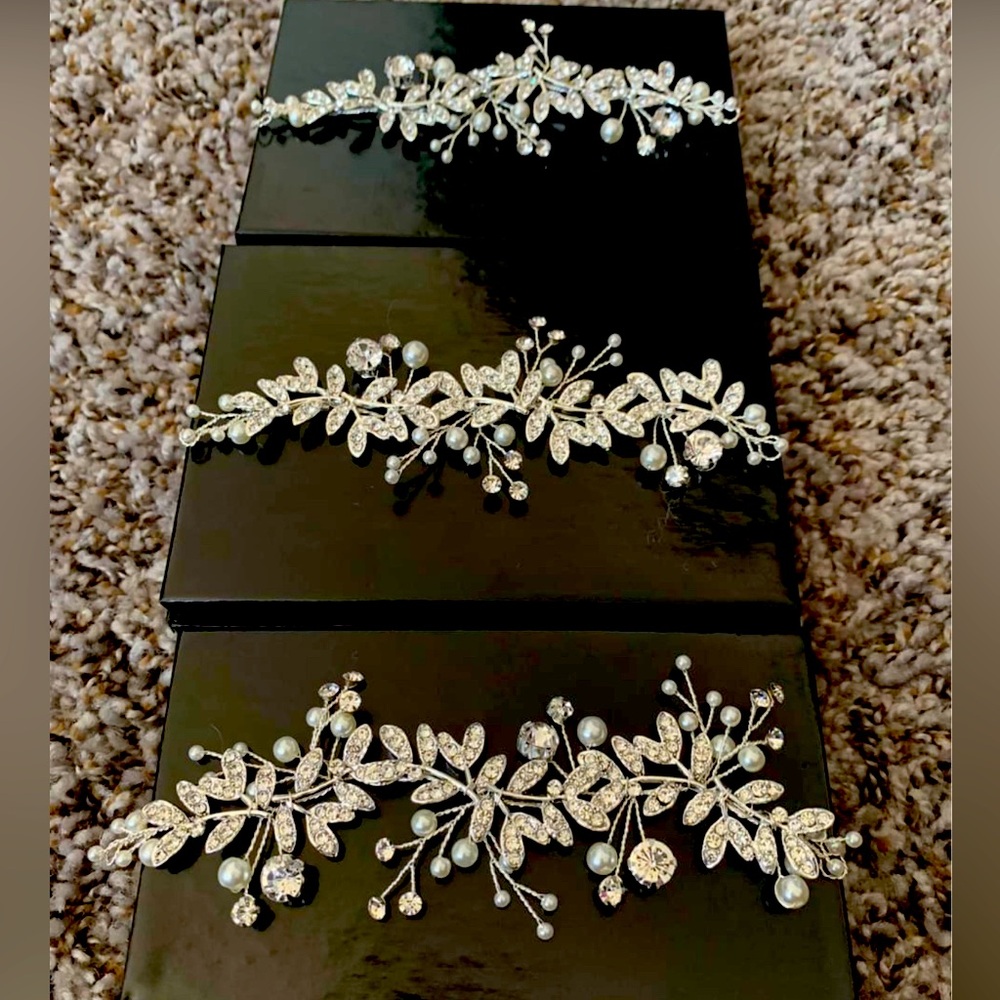 Silver Beaded Head Piece